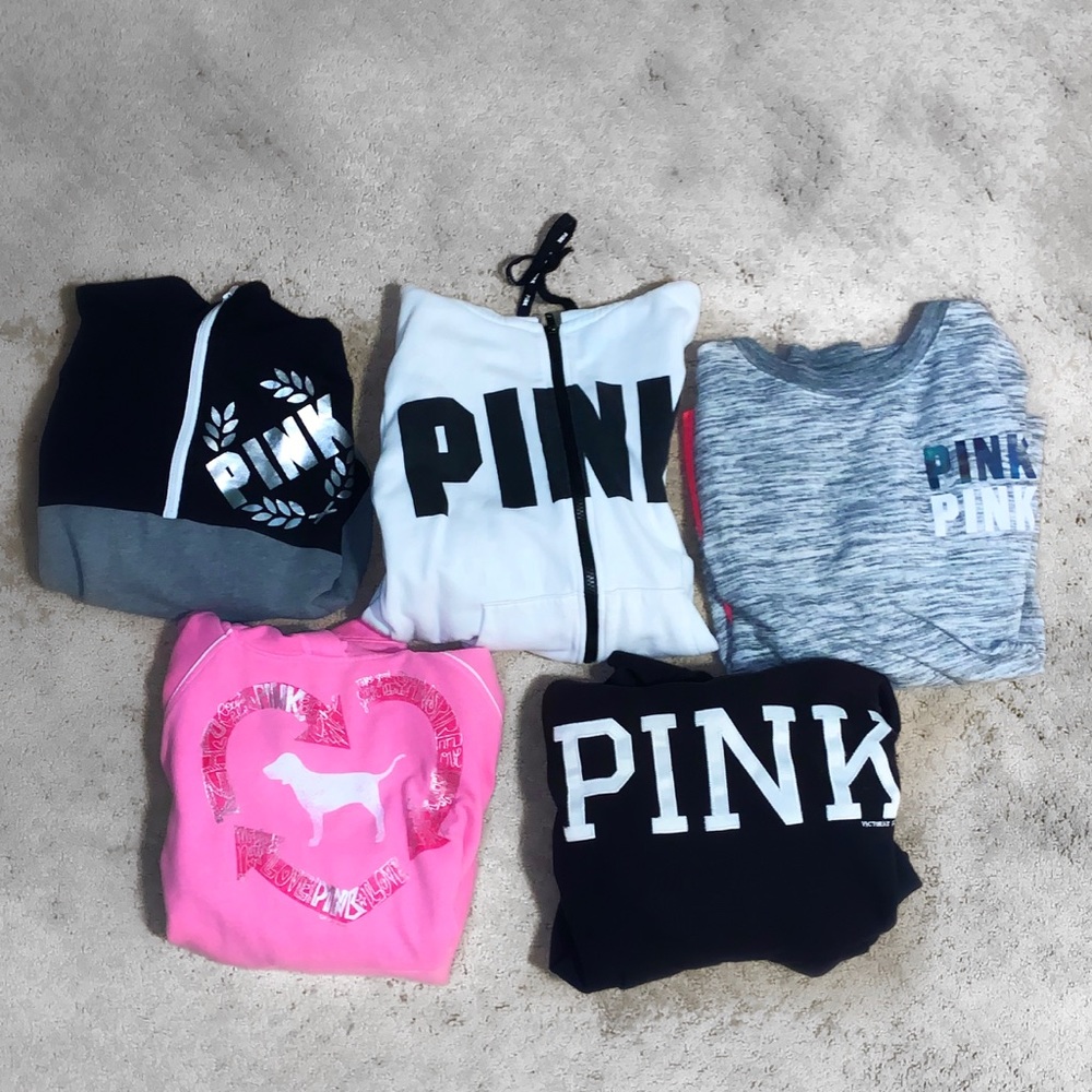 Lot of 5 PINK sweatshirts